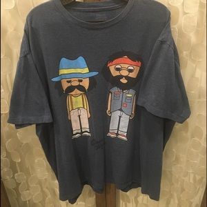 Chich and chong cartoon shirt.